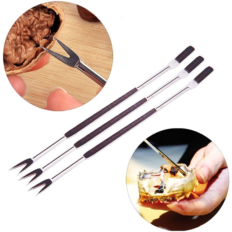 6 Pcs Seafood Forks Picks, Stainless Steel Lobster Fork Multitool
