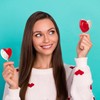 Valentine's Lollipops Red Heart Shaped Strawberry N' Cream Flavored, 120