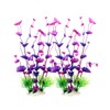 2 Pack 9.5 Inch Seaweed Purple Plastic Artificial Aquarium Plants