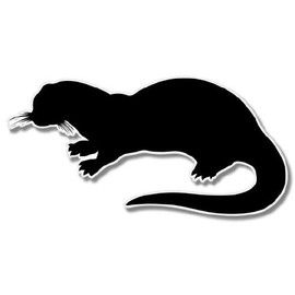 GT Graphics Otter Shape - 8" Vinyl Sticker - for Car Laptop I-Pad - Waterproof Decal