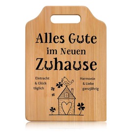 Gift Ideas for Housewarming - Bamboo Chopping Board, Housewarming Gifts House, Housewarming Gift for Housewarming - Happy New Home, New House Gift