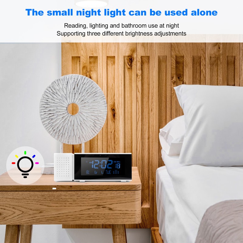 TSP30 Night Light Digital Clock Alarm with FM Radio Temperature