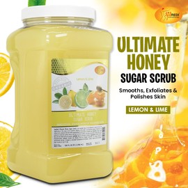 SPA REDI SPA REDI - Sugar Body Scrub, Honey, Lemon and Lime,128 Oz, Exfoliating, Moisturizing, Hydrating and Nourishing, Glow, Polish, Smooth and Fresh Skin - Body Exfoliator