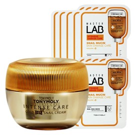 Tony Moly Intense Care Gold 24K Snail Cream + Master Lab Snail Mucin Mask Sheet 10 sheets free / 토니모리 인텐스 케어 골드 24K 스네일 크림+마스터랩 달팽이뮤신 마스크시트 10매 증정