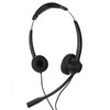 2.5mm Business Headset Binaural Corded Headset with HD Mic for