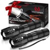 Victoper LED Flashlight 2 Pack, Bright Tactical Torch High Lumens