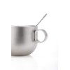 Keith Titanium Ti3601 Double-Wall Coffee Cup with Saucer and Spoon