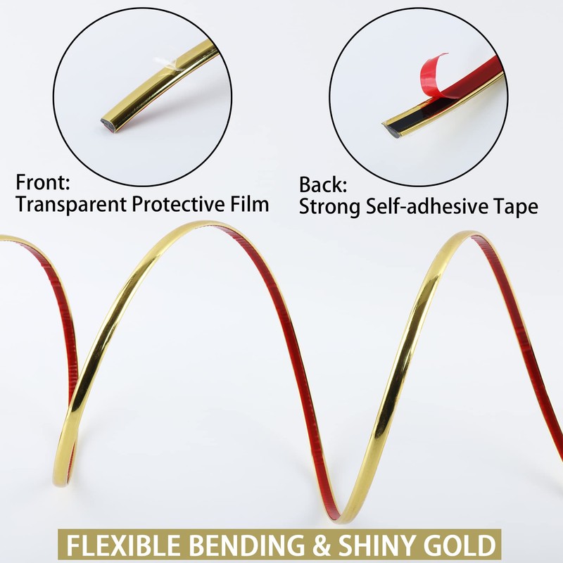 Gaahing 16.4FT Peel and Stick Molding & Wall Trim, Flexible