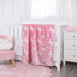 softan Unicorn Blanket for Babies, Kids Throw Blanket for Boys and Girls Soft Cozy Flannel, Cute Pink Unicorn Blanket for Sofa Couch Bed, Soft Plush Warm Receiving for Newborns, 30x40 Inch