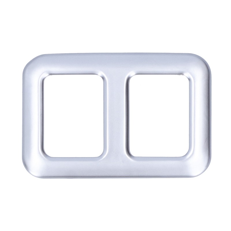 Rear Trunk Trailer Button Frame ABS Silver Trim Fit for