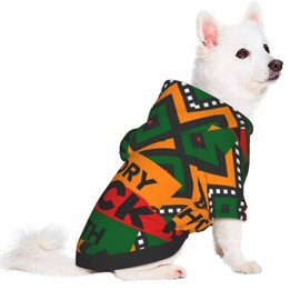Black History Month 2025 Dog Hoodies Pet Costume Clothes Winter Hoodies Sweaters for Small Dogs Large