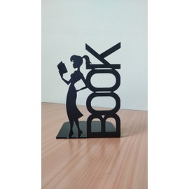 HeavenlyKraft Book Metal Bookends,Decorative Bookends, Non Skid Book Ends, Book Stopper for Home/Office Decor/Shelves, Office Bookends, Library bookends, (7 Inch Tall)