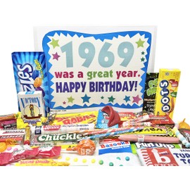 RETRO CANDY YUM ~ 1969 56th Birthday Gift Box Nostalgic Candy from Childhood for 56 Year Old Man or Woman Born 1969