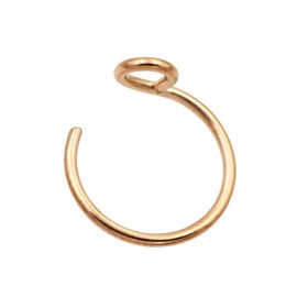 FANSING 8mm Septum Ring Faux Nose Ring 20g Fake Nose Rings Hoop 20 Gauge Rose Gold Nose Ring Faux Lip Ring 1PCS