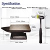 Hyecen Mini Horn Anvil Set,3Lbs Forged Iron Anvil with Rubber