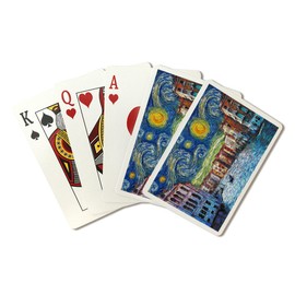 Lantern Press Venice, Italy, Starry Night, Van Gogh (52 Playing Cards, Poker Size Card Deck with Jokers)