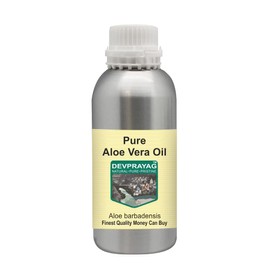Devprayag Pure Aloe Vera Oil (Aloe barbadensis) Natural Therapeutic Grade 630ml (21 oz)