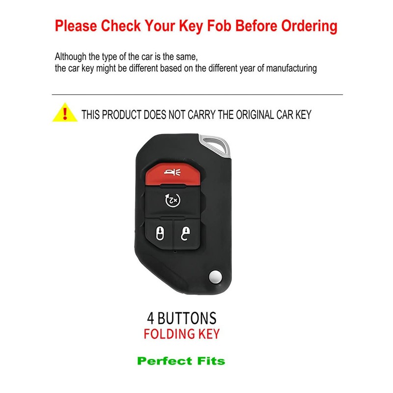 YONUFI for Jeep Key Fob Cover Metal key Case Compatible