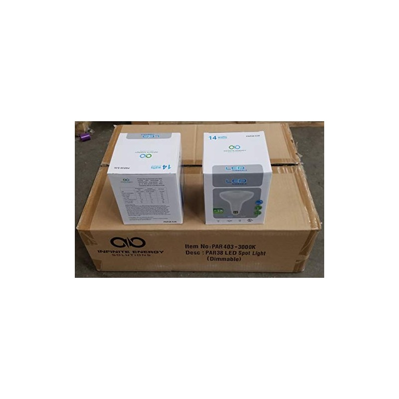 Infinite Solutions PAR38 LED Bulb, 14 Watt (100W Equivalent), Dimmable