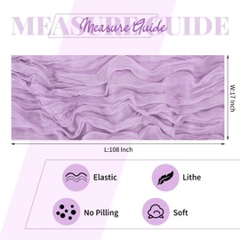 15 Pack Lavender Cheesecloth Table Runner 17 x 108 Inch Fall Thanksgiving Boho Rustic Farmhouse Gauze Cheese Cloth Runner for Wedding Party Baby Shower Home Decor Holiday Decorations