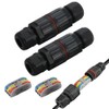 3 Pcs 2-pin IP68 outdoor waterproof junction box cable connector/quick