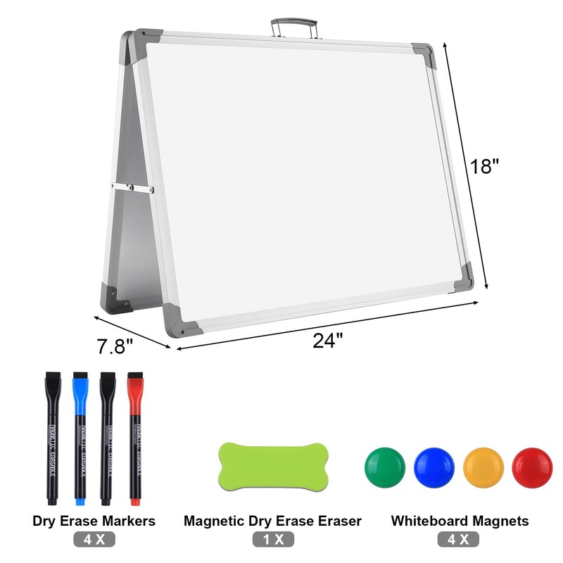 White Board Dry Erase 24" x 18", Magnetic Portable Foldable