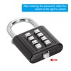 PATIKIL 8 Digit Button Combination Padlock, 3 Pack 4 Position
