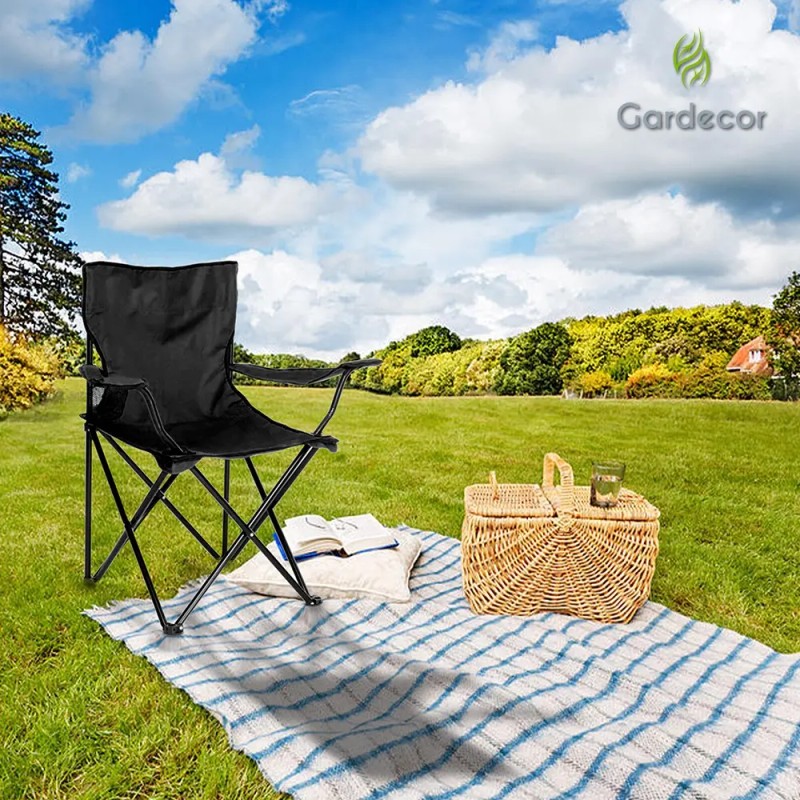 Silla Plegable Playa Camping Incluye Funda Y Portavaso