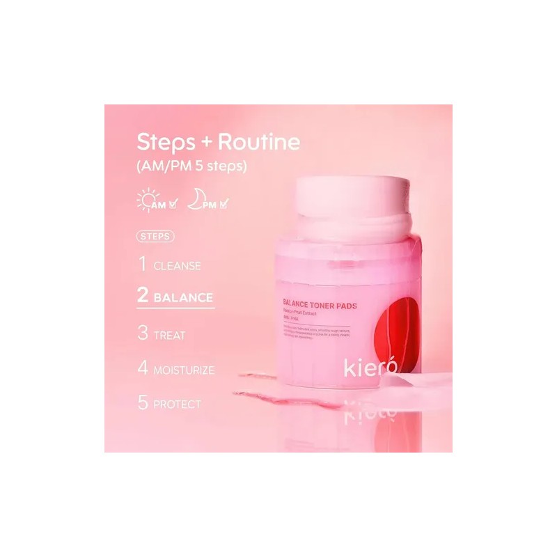 Pads Tónicos Faciales Equilibrantes 190ml, Kiero Todo Tipo De Piel