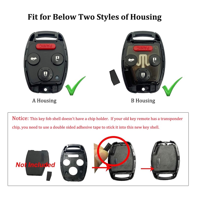 Keyless Entry Key Fob Shell Case Fit for Honda 2003-2012