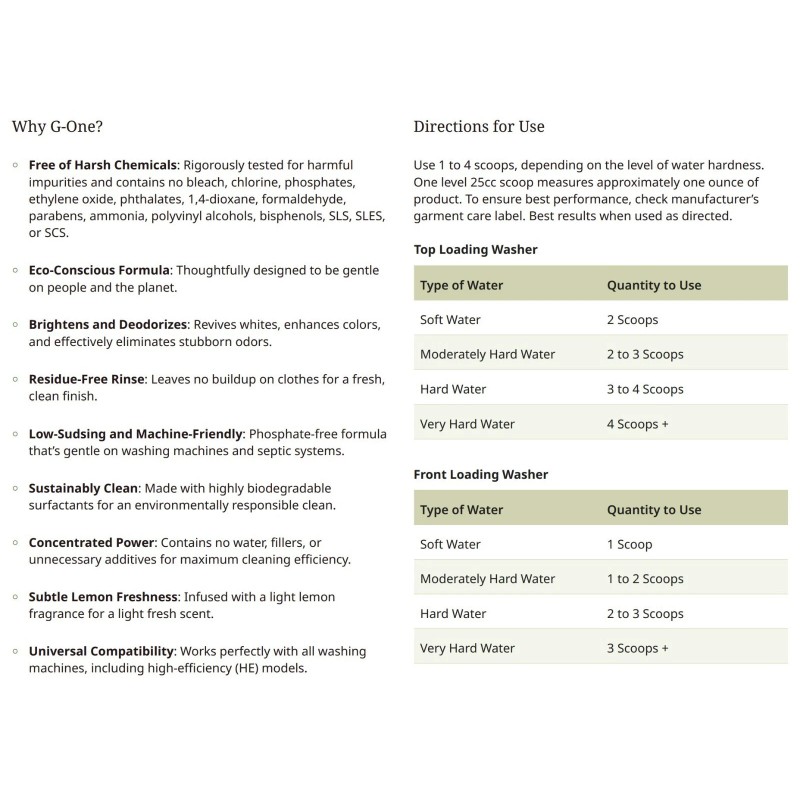 NeoLife G-ONE Laundry Compound by NeoLife | Concentrated, Eco-Friendly, Eliminates
