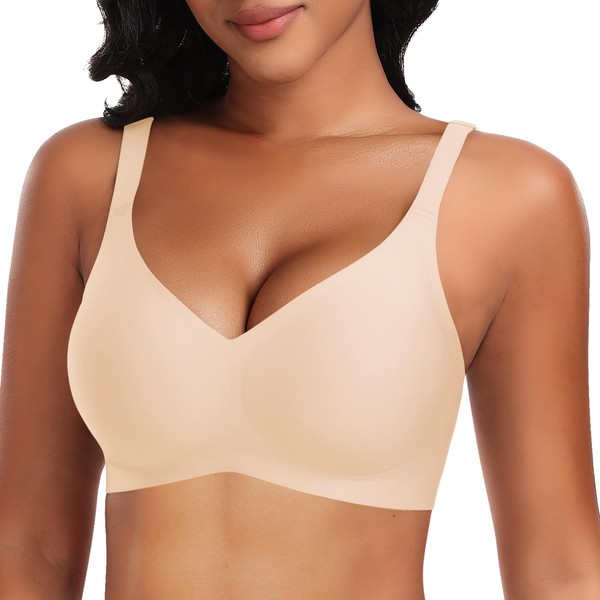 DOCUMO Seamless Bras for Women No Underwire Comfort Push Up