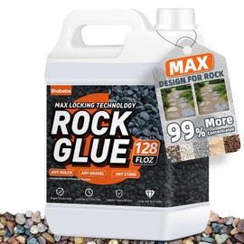 Rock Glue, 1Gallon Mulch Glue for Landscaping, Fast-Dry Strong Pea Gravel Stabilizer Landscape, Non-Toxic Long-Lasting Dries-Clear Strong Pea Gravel Binder for Pebble, Pine Straw for Outdoor Gardens