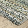 Homeroots 2' X 3' Green And Blue Geometric Distressed Area