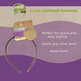 Planet Goody Classic SlideProof Headbands 2ct Black and Rust