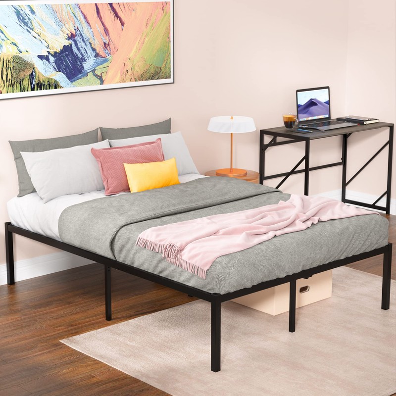 Elephance 18 Inch Queen Bed Frame with Storage Space No