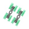 2Pcs UShaped Wheels Stainless Steel 4Wheel Small Rollers Shower Door