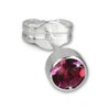 Stud Earrings Zirconia 925 Sterling Silver Fuschia SilberDream SDO503A