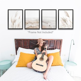 3PCS Minimalist Ocean Waves Summer Decor Beach Decor Boho Coastal Decor Prints Paintings Summer Decorations for Home Bedroom Farmhouse Gallery Coffee bar Ocean House Wall Decor (8x10 inch, Unframed)