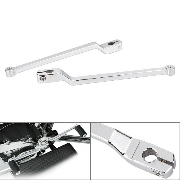 Unbranded Chrome 9.84" Extended Heel Toe Shift Levers For Harley