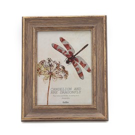 6x8 Inches Vintage Feel Rustic Picture Frame for Tabletop or Wall Hanging with Glass Front (6x8, Brown)