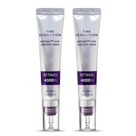 Missha Time Revolution Retinol 4000 Shots Intensive Cream 25ml x 2 / 미샤 타임 레볼루션 레티놀 4000샷 집중 크림 25ml 2개