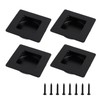 Pastlla 4Pack 2-3/4 Inch Recessed Finger Flush Pulls, Stainless Steel