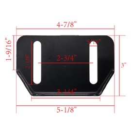 784-5580 Snow Blower Thrower Iron Made Slide Skid Plate Shoes 2 Pack Skid Shoes with Mounting Hardware Kit for MTD 784-5580-0637 Cub Cadet Yardman SnowBlower