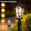 Slypadan Dusk to Dawn Outdoor Post Lights,Black Waterproof Lamp Post