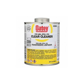OATEY Clear PVC Cleaner, Clare Cleaner, Size 32, for Use with PVC Pipe and Fittings