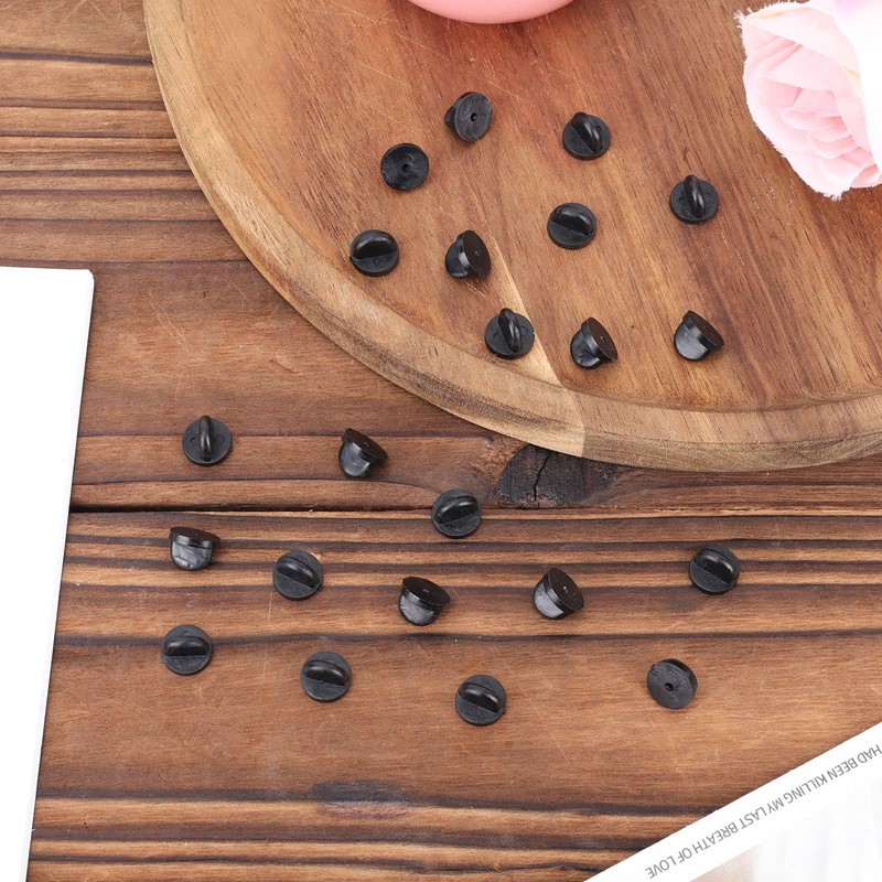 Tinoaly 150pcs Rubber Pin Backs, Butterfly Clutch Replacement Backing Keepers