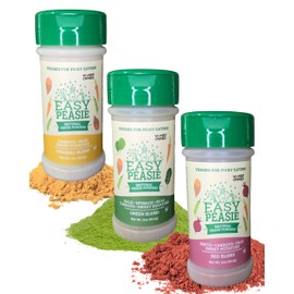 Easy Peasie Natural Veggie Powders for Kids and Picky Eaters | Hidden Vegetable Powder Additive for Meals and Smoothies (3-Pack: Original, Green, and Red - each 2 oz)