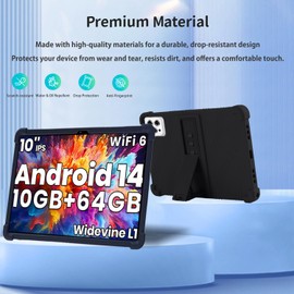 Case for Tuotatop X13 / Dghrti Tab20 / KADYBE D115 10.1inch Android 14 Tablet,Adjustable Bracket,Soft Silicone Protective Cover with Adjustable Stand, Lightweight and Kid-Friendly(Black)