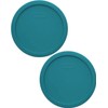 Pyrex 7402-PC 7-Cup Turquoise Plastic Food Storage Lid, 2 Pack